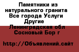 Памятники из натурального гранита - Все города Услуги » Другие   . Ленинградская обл.,Сосновый Бор г.